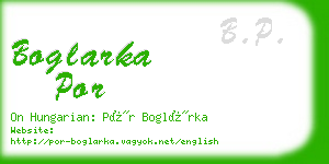 boglarka por business card